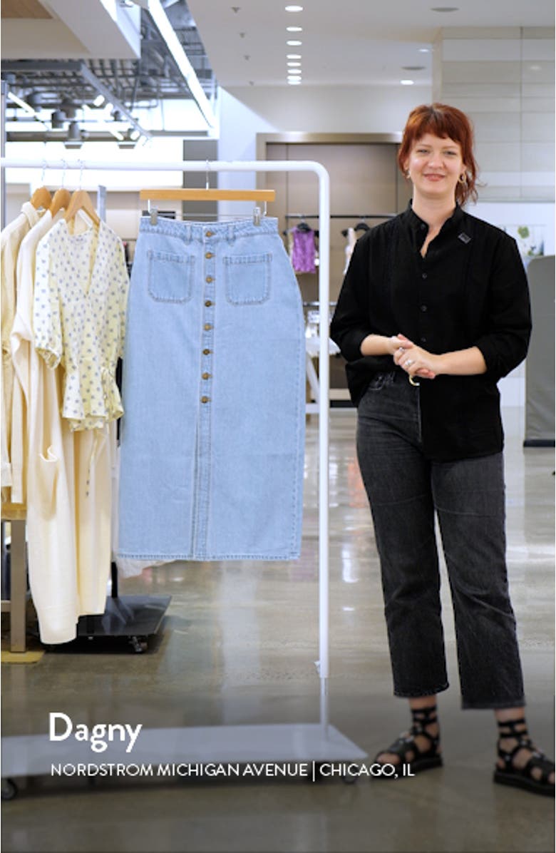 Denim Midi Skirt, sales video thumbnail