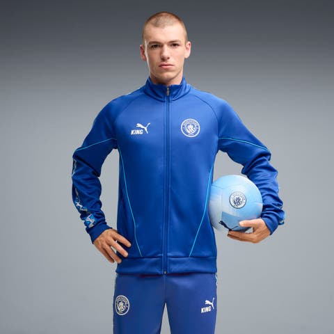 Men's Puma Blue Manchester City King Anthem dryCELL Full-Zip Jacket