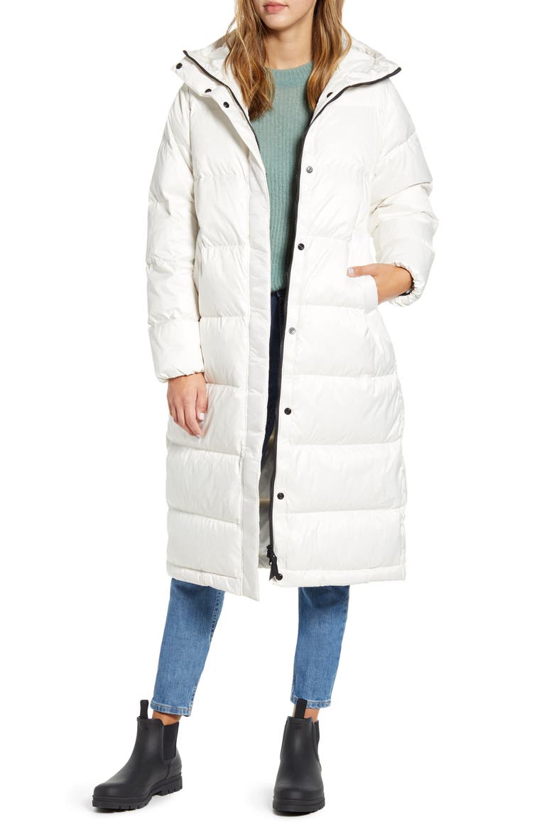 The ReNew Long Puffer Coat, Alternate, color, BONE