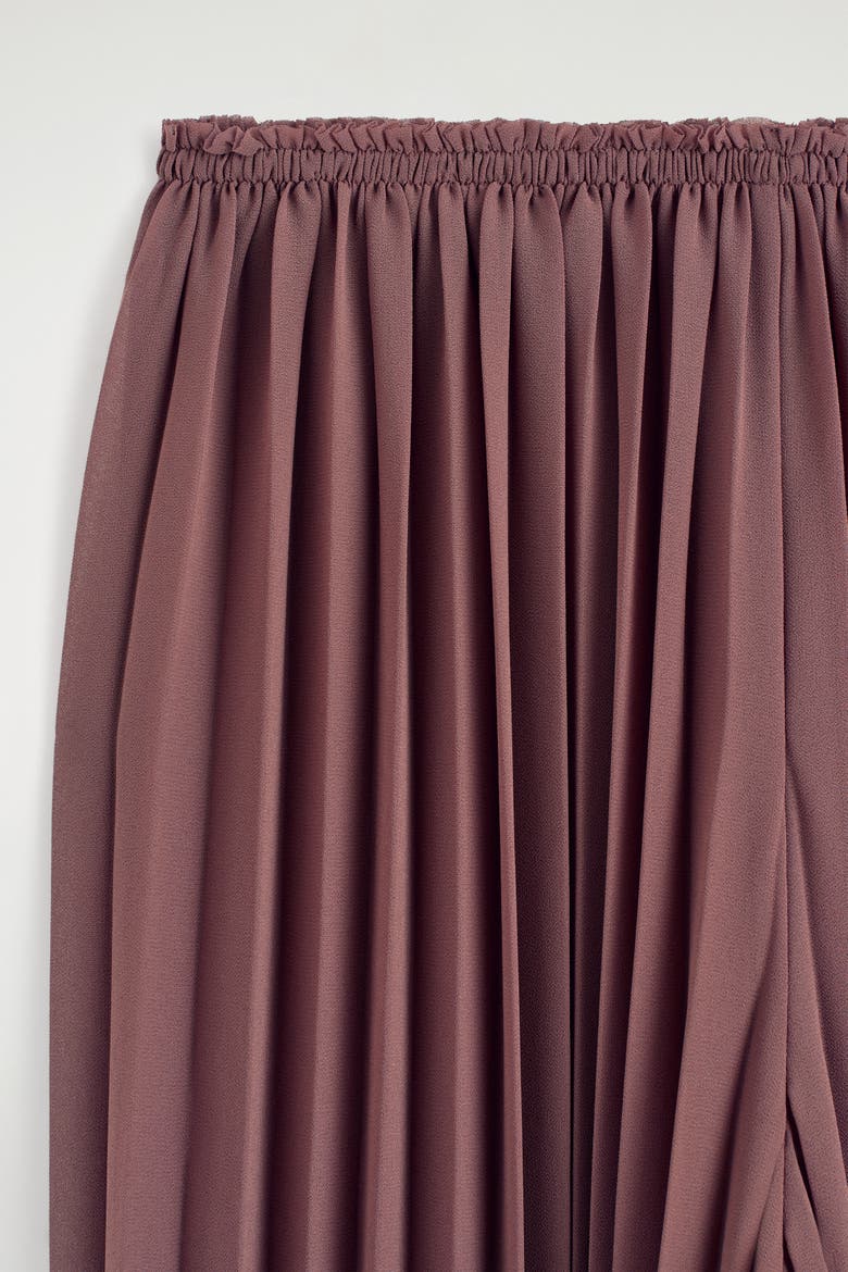 Pleated Georgette Pants, Alternate, color, RUST