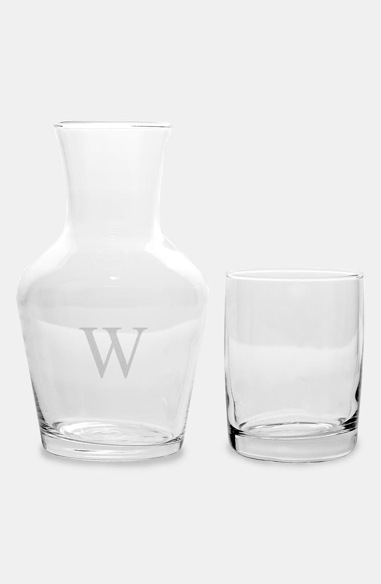 Cathy's Concepts Monogram Bedside Water Carafe Set, Alternate, color,