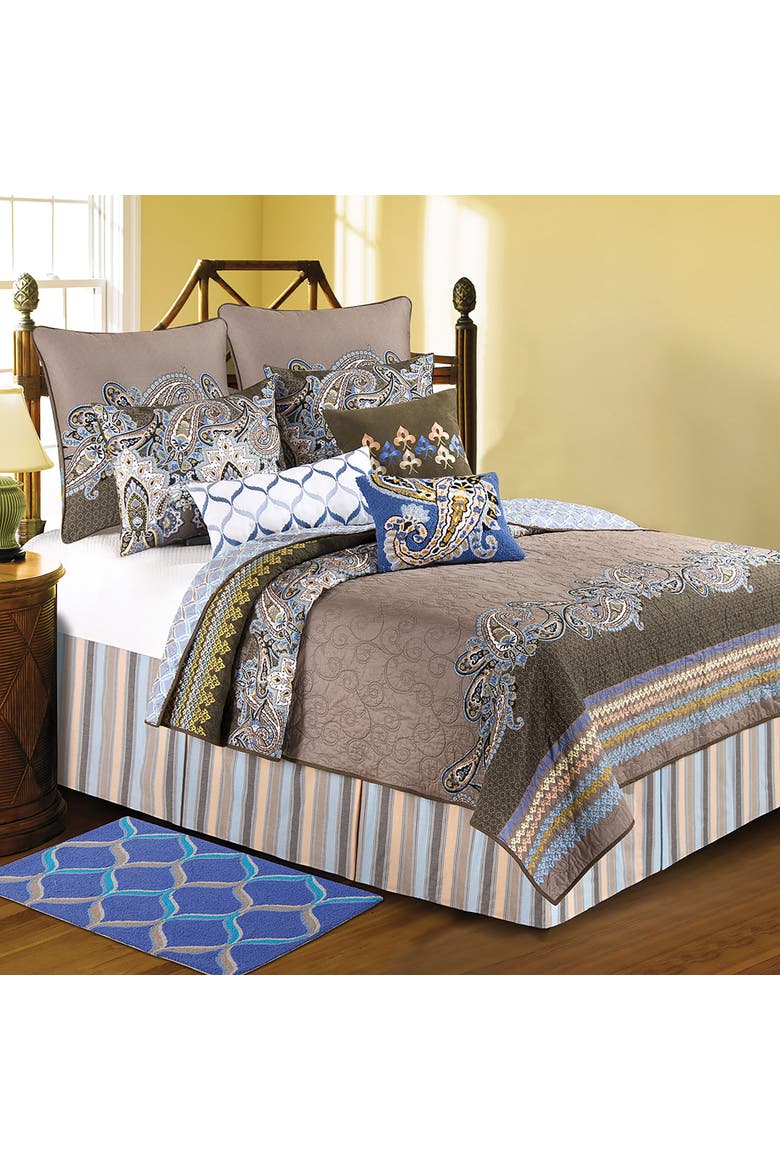 Nadia Bed Skirt, Alternate, color, Brown