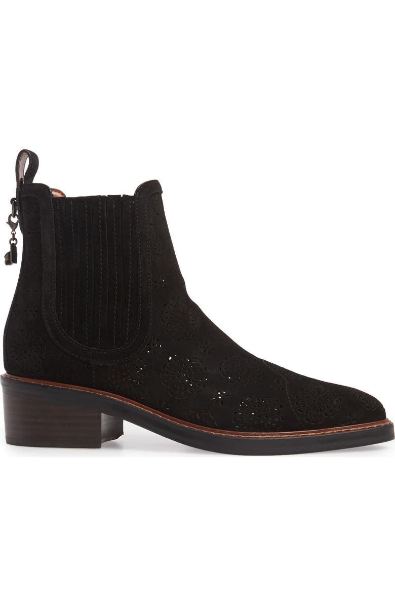 COACH Bowery Tea Rose Cutout Chelsea Bootie, Alternate, color,