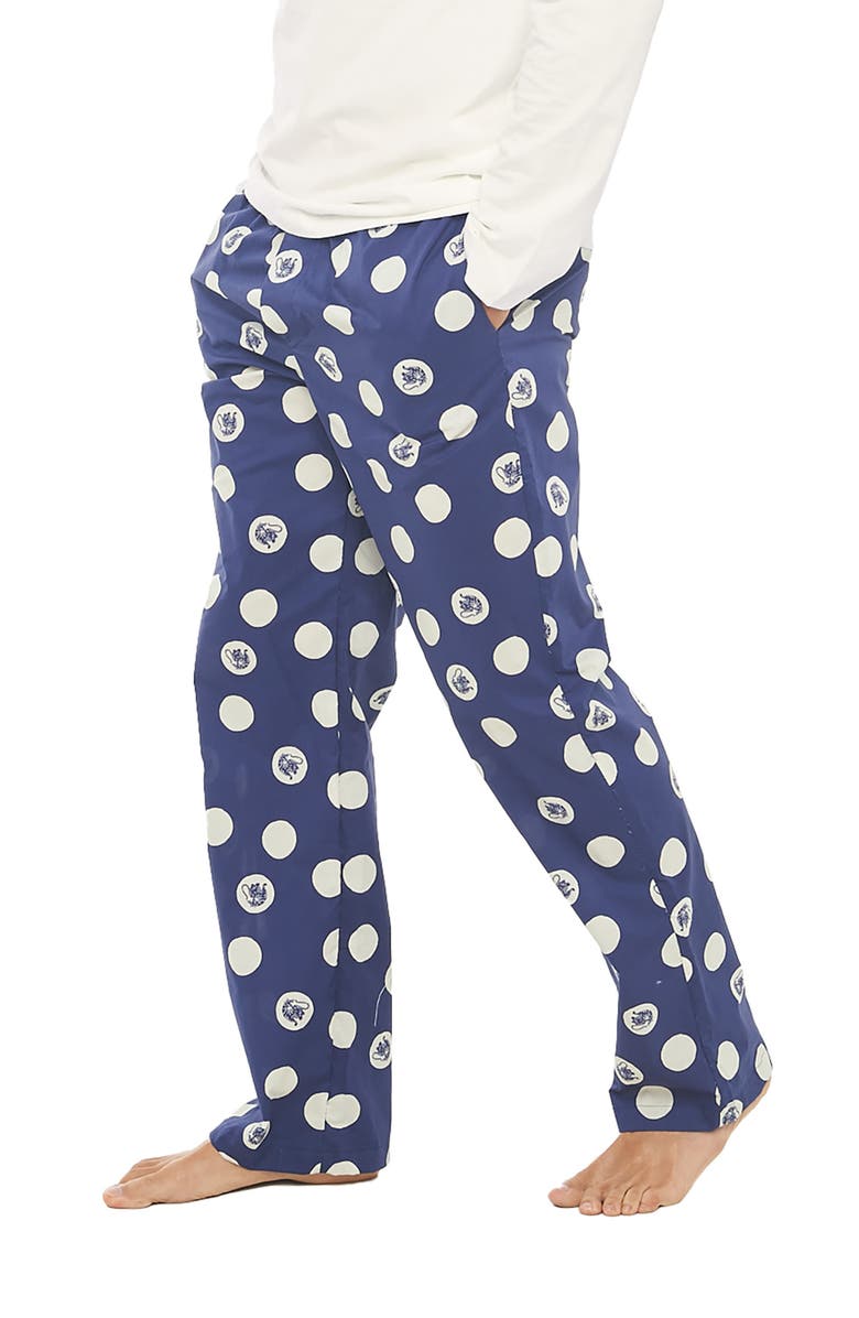 The Lazy Poet Drew Tiger Dots Blue Pajama Pants, Alternate, color, Blue