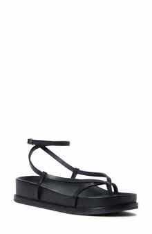Loeffler Randall <p>Sonny Leather Ankle Wrap Sandal (Women) </p>