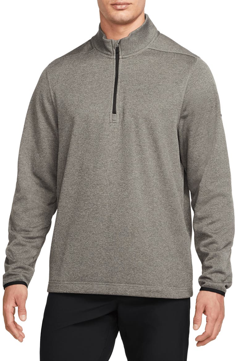 Therma-FIT Victory Half-Zip Golf Pullover, Main, color, COCONUT MILK/ BLACK
