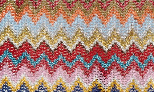 Shop Missoni Chevron Cover-up Miniskirt In Pink Multi