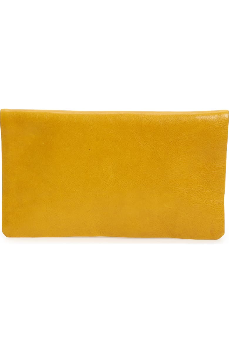 Clare V. Leather Foldover Clutch, Alternate, color,