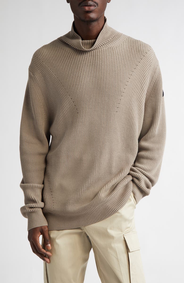 Moncler Ciclista Cotton Turtleneck Sweater, Main, color, 