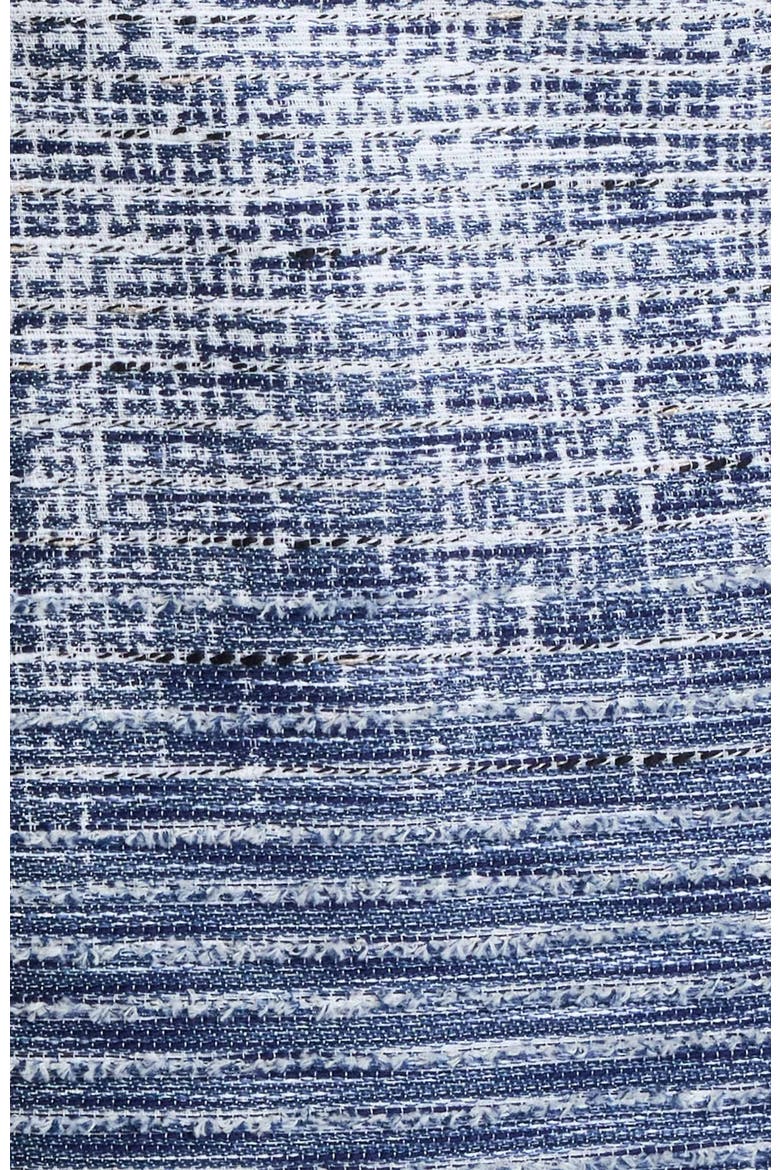 Melania Short Sleeve Shift Dress in Ombre Tweed, Alternate, color, BLUE AURA