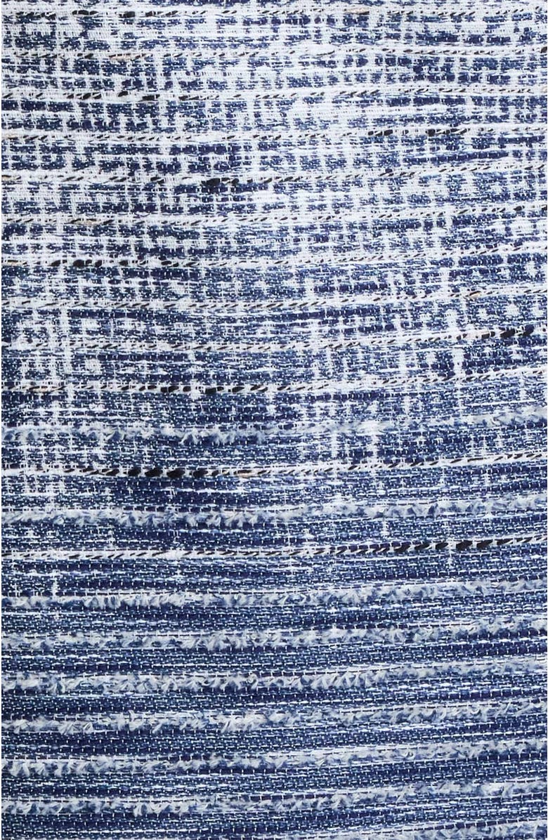 Santorelli Melania Short Sleeve Shift Dress in Ombre Tweed, Alternate, color, Blue Aura