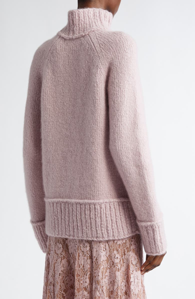 Michael Kors Collection Oversize Cashmere & Silk Bouclé Turtleneck Sweater, Alternate, color, 