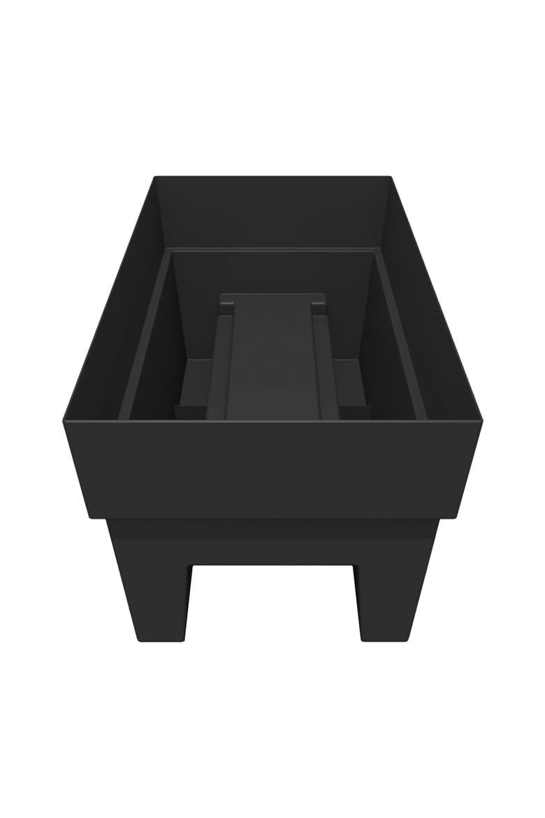 Black 24 Inch Finley Deck Rail Planter, 7.5 Gal Capacity, Alternate, color, Black