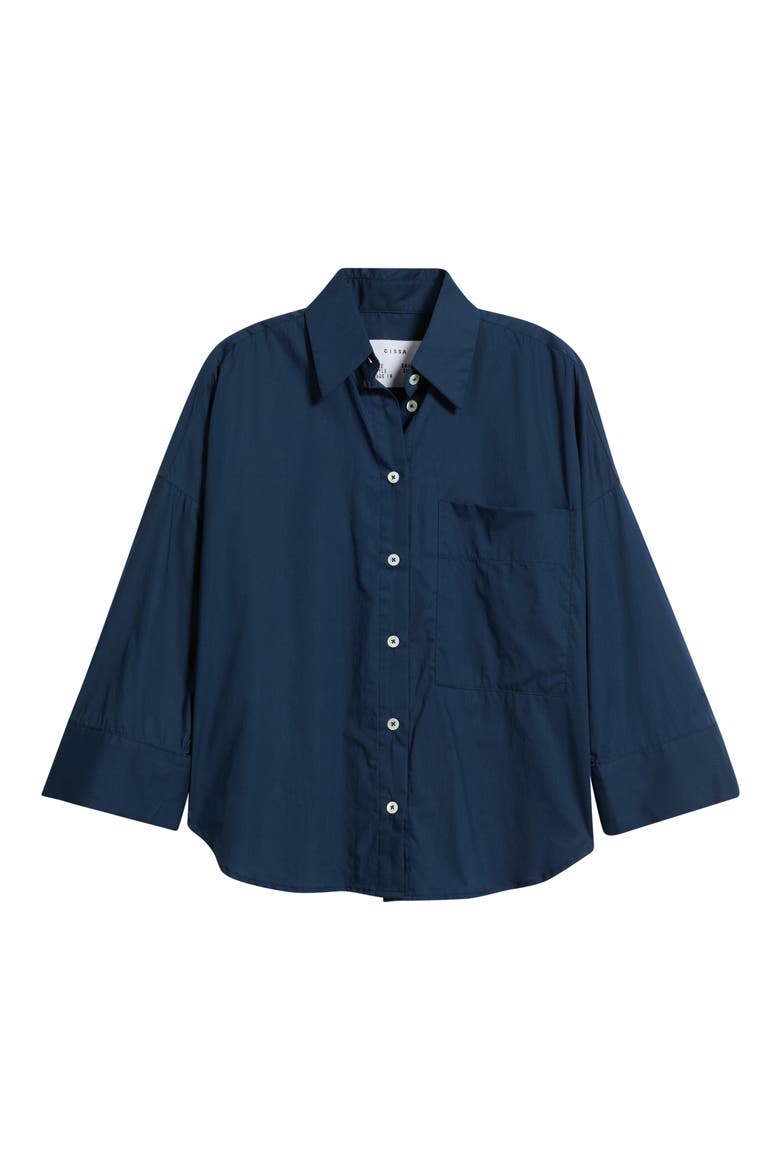 The Brentwood Cotton Shirt, Alternate, color, NAVY