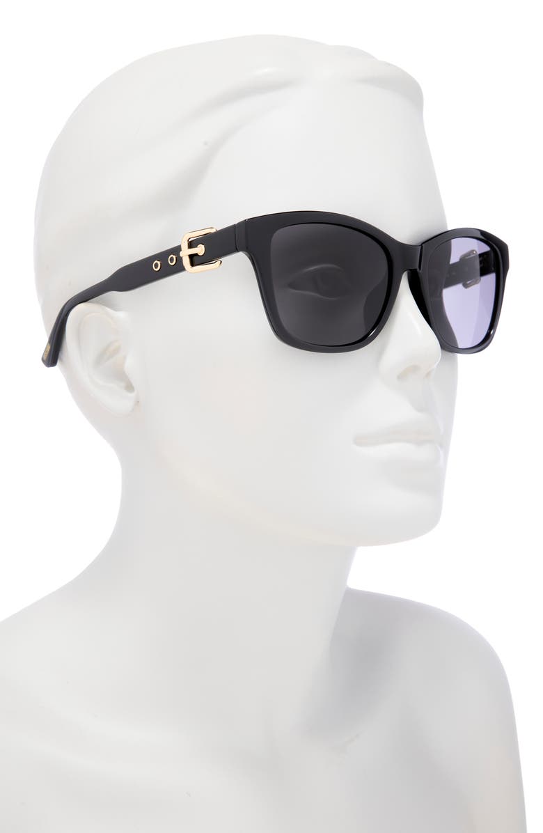 Moschino 55mm Square Sunglasses, Alternate, color, Black