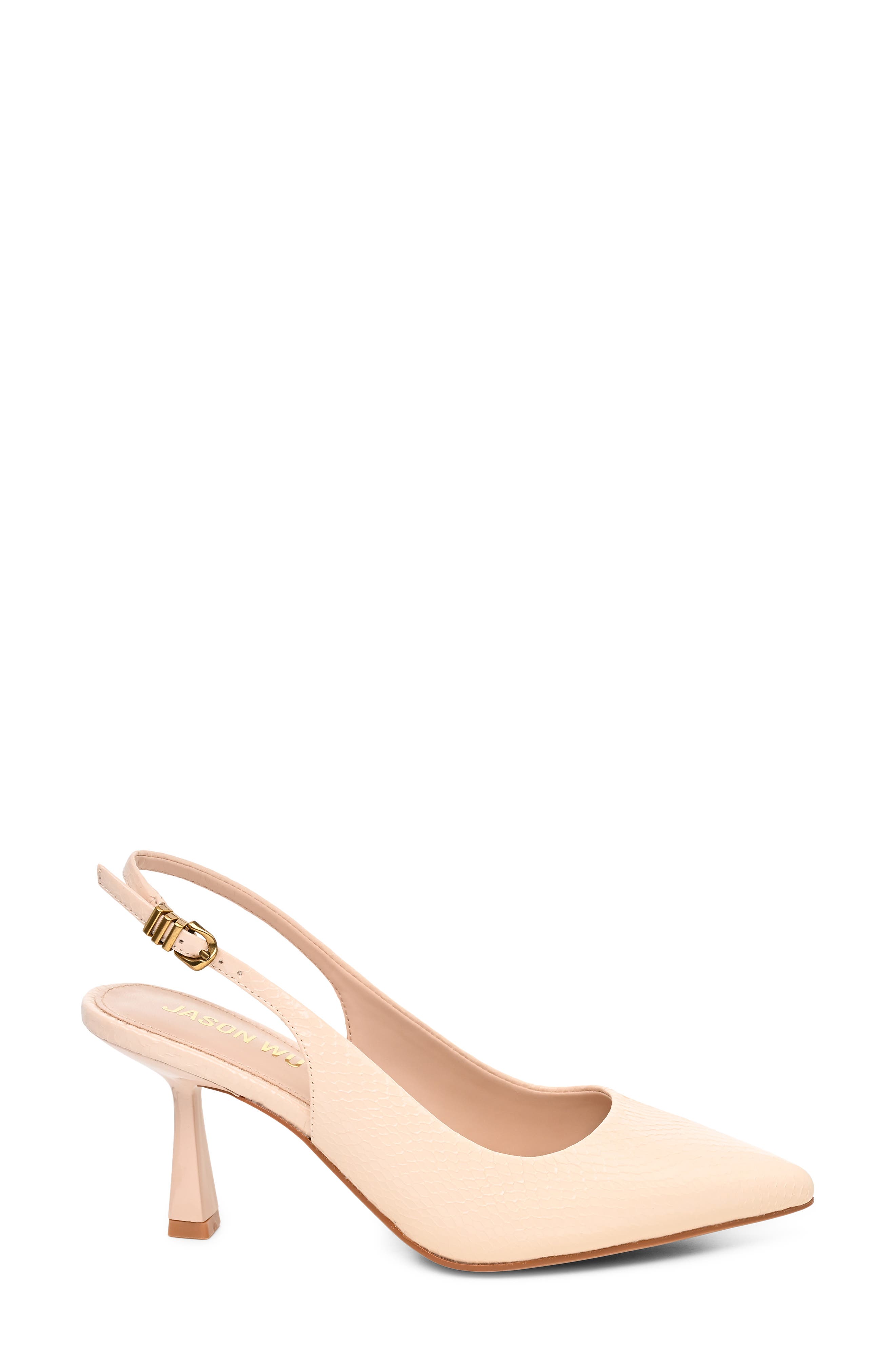 Divah Faux Leather Slingback Pump, Alternate, color, BONE SNAKE