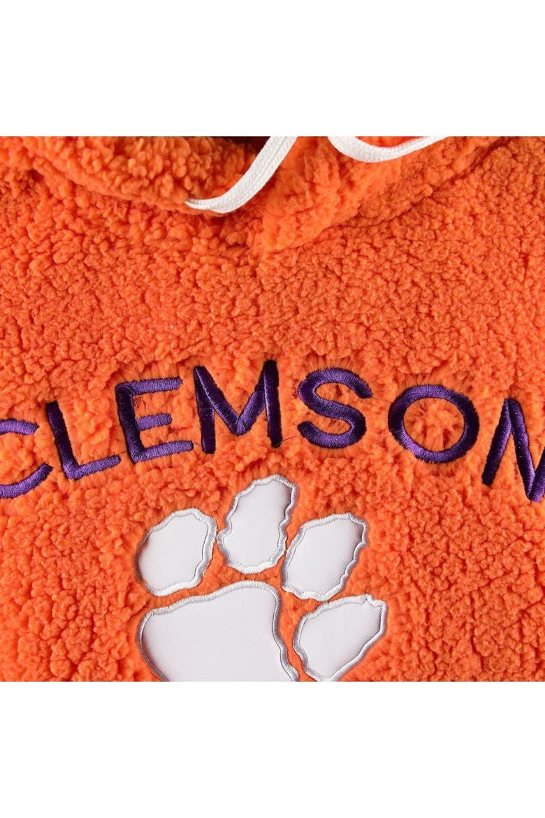 Women's G-III 4Her by Carl Banks Orange Clemson Tigers Game Over Sherpa Pullover Hoodie, Alternate, color, Orange