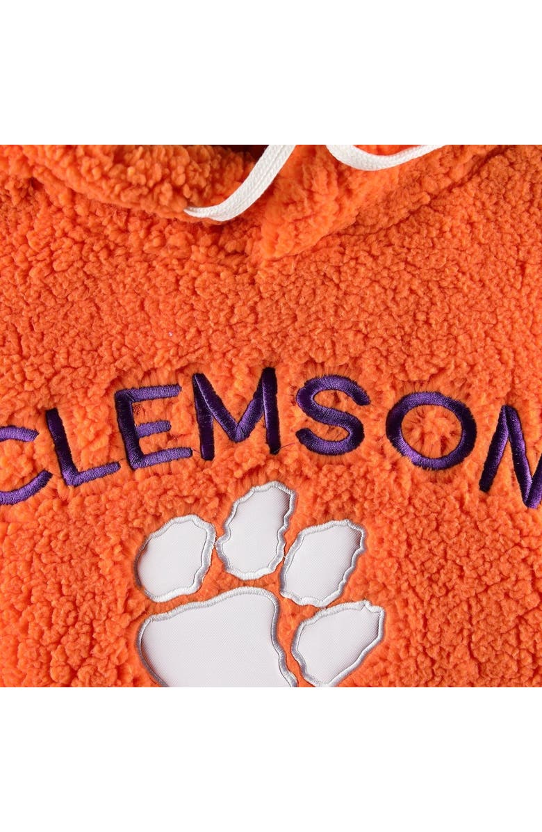 G-III 4HER BY CARL BANKS Women's G-III 4Her by Carl Banks Orange Clemson Tigers Game Over Sherpa Pullover Hoodie, Alternate, color, Orange