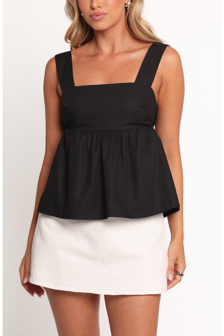 Chatham Cotton Babydoll Tank, Main, color, BLACK