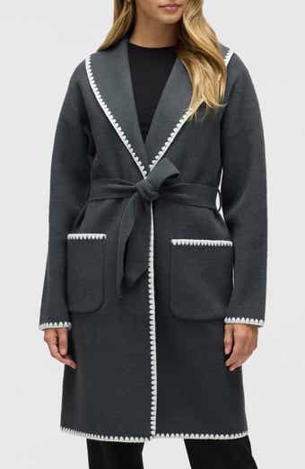 NVLT Belted Wrap Sweater Coat