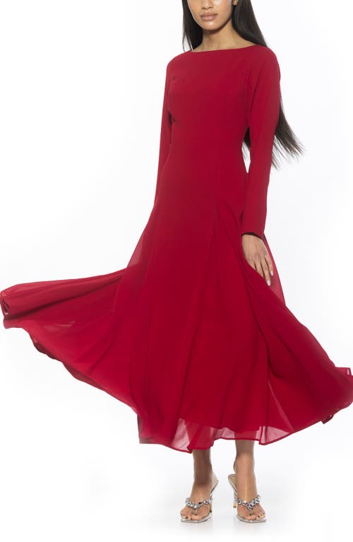 ALEXIA ADMOR ALEXIA ADMOR ELODIE FLORAL LONG SLEEVE MAXI DRESS