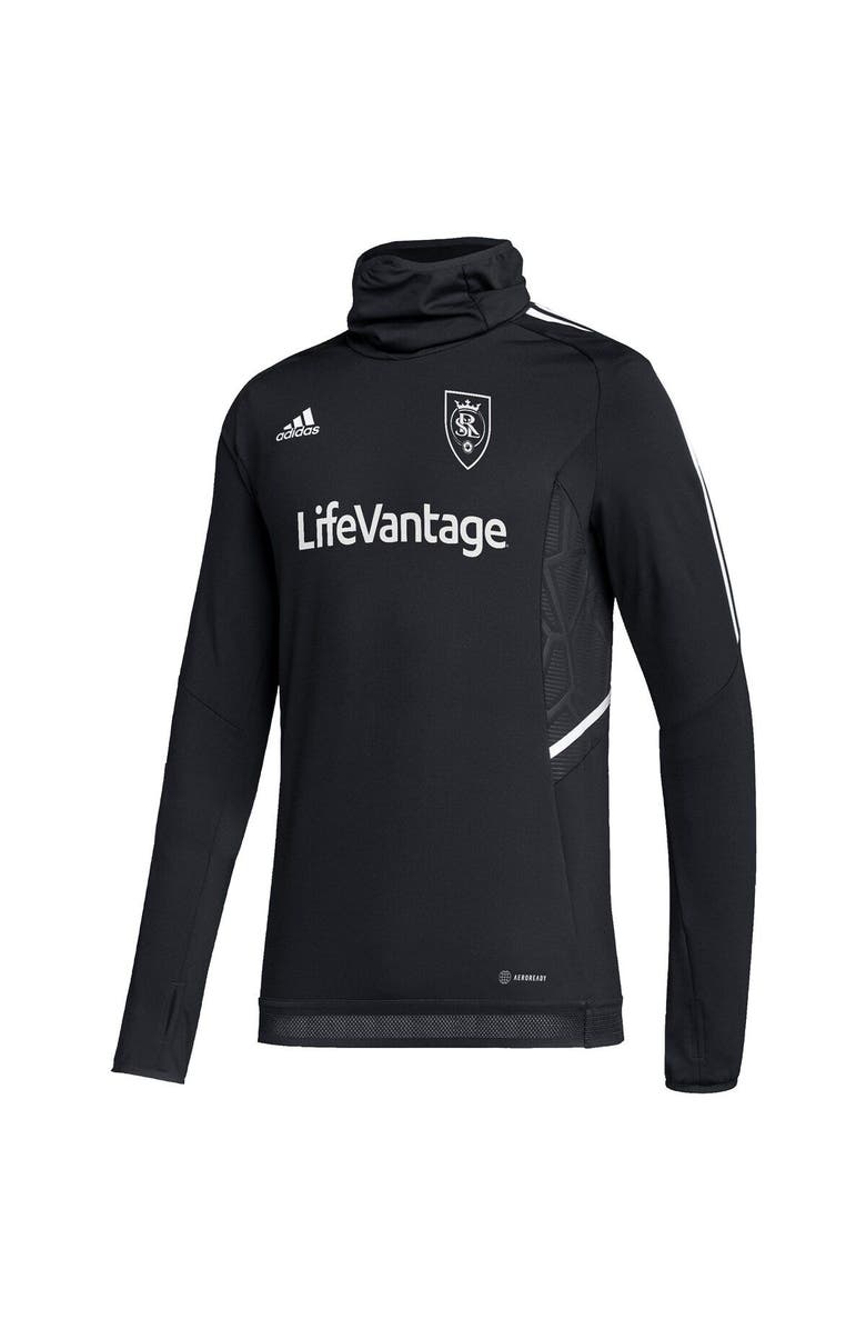 adidas Men's adidas Black Real Salt Lake COLD.RDY Raglan Warmup Pullover Jacket, Alternate, color, Black