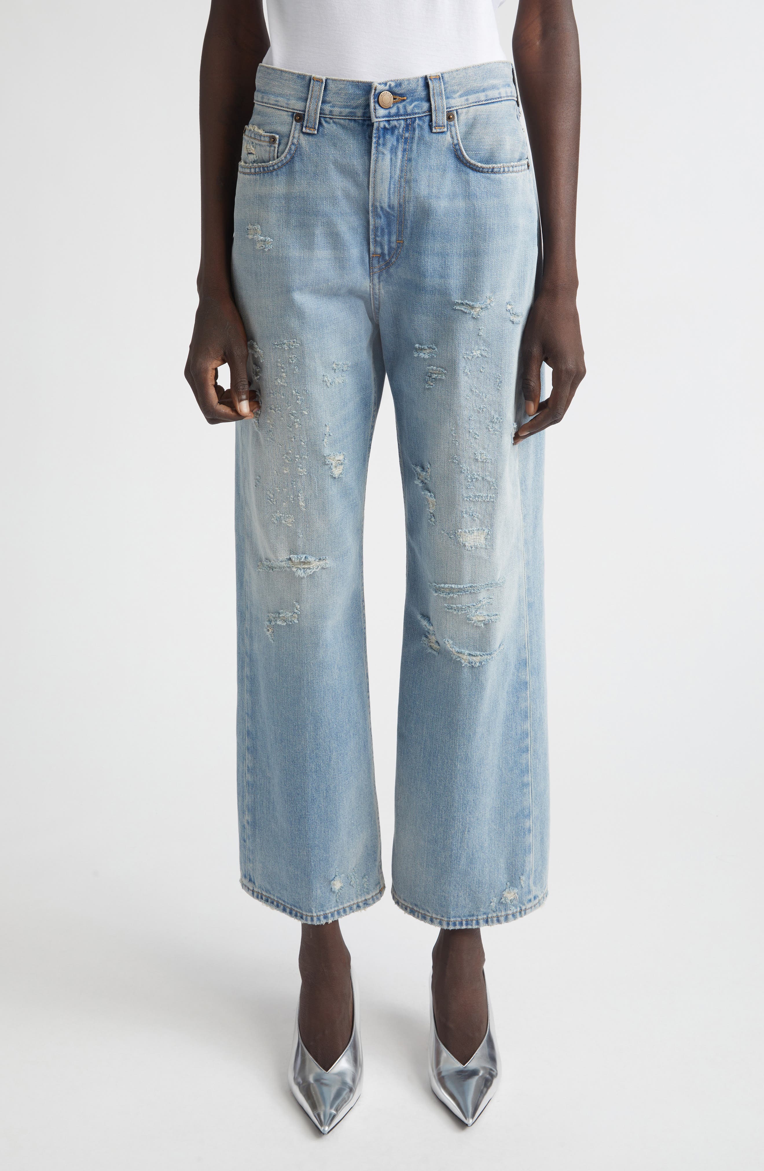 Winny Distressed Wide Leg Jeans