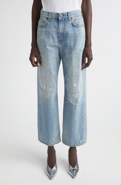 Winny Distressed Wide Leg Jeans (Broken Celestial)