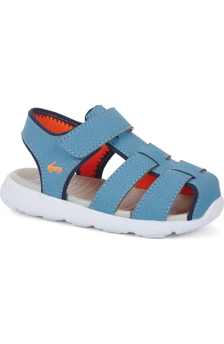 See Kai Run Kids' Cyrus IV Flexirun Fisherman Sandal, Main, color, Steel Blue
