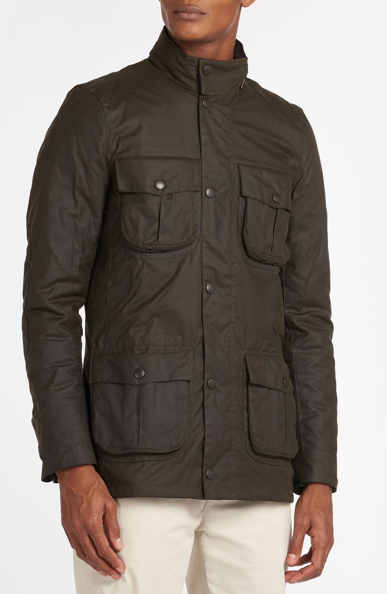Barbour Corbridge Water Resistant Waxed Cotton Jacket, Main, color, 