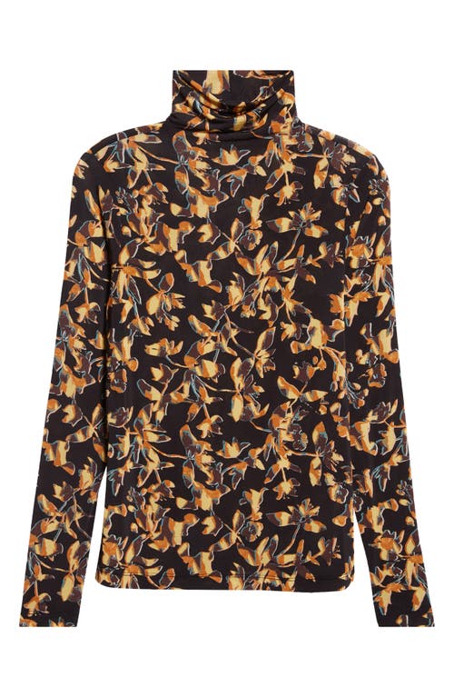 Ulla Johnson Aurelia Jersey Long Sleeve Turtleneck Top Solaris In Multi
