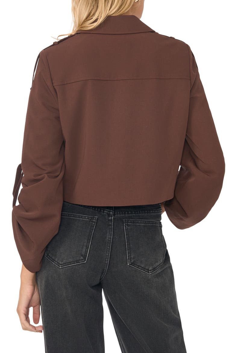 Tie Cuff Trench Jacket, Alternate, color, CAPPUCCINO