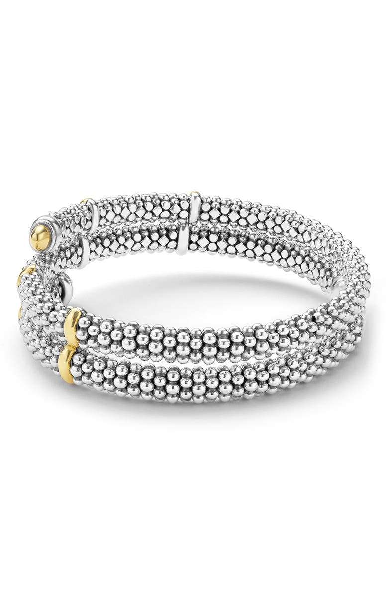LAGOS Two-Tone Caviar Diamond Versa Wrap Bracelet, Alternate, color, Two Tone