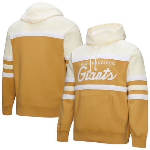 Men's Mitchell & Ness Tan/Cream San Francisco Giants Head Coach Pullover Hoodie