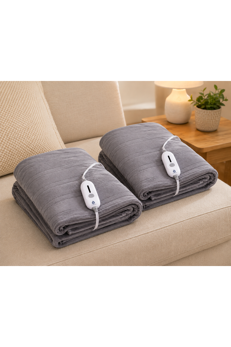 Heated Blankets & Relaxing Massagers Gift Set, Alternate, color, Grey