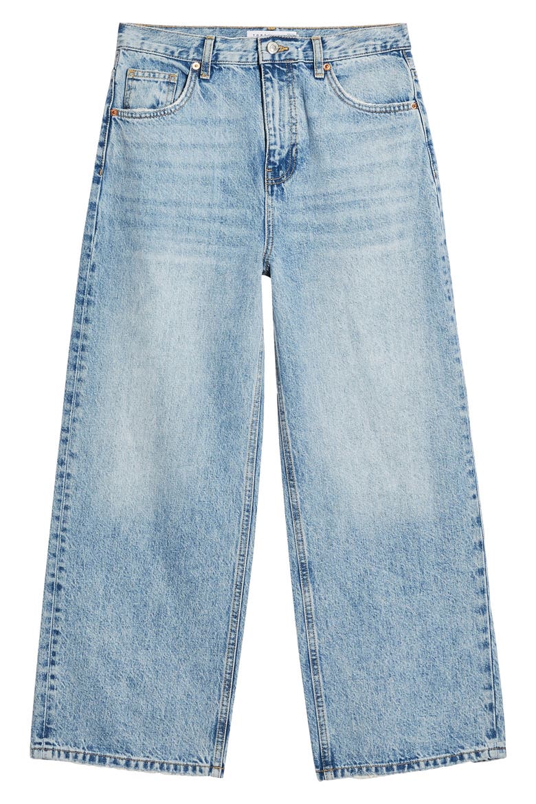 Wide Leg Crop Jeans, Alternate, color, BLEACH