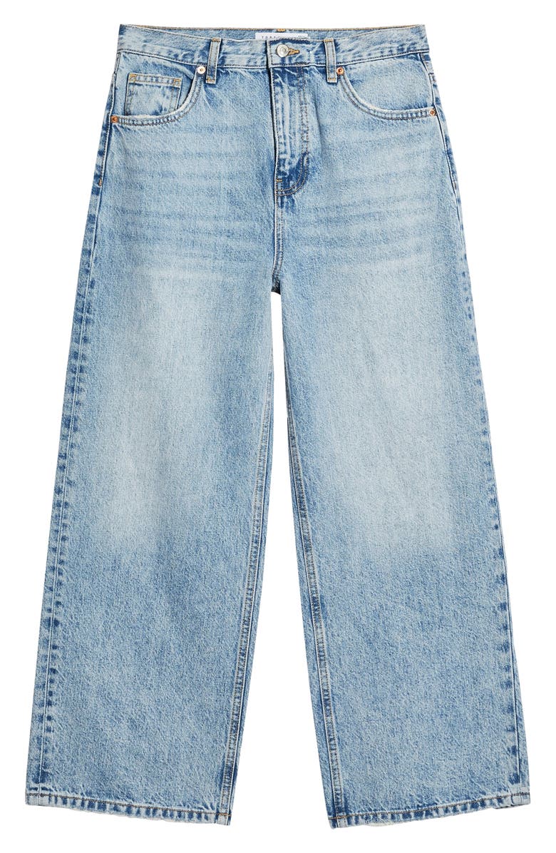 Topshop Wide Leg Crop Jeans, Alternate, color,