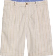 Tommy Bahama Isla Sands Pleated Stripe Linen Blend Shorts