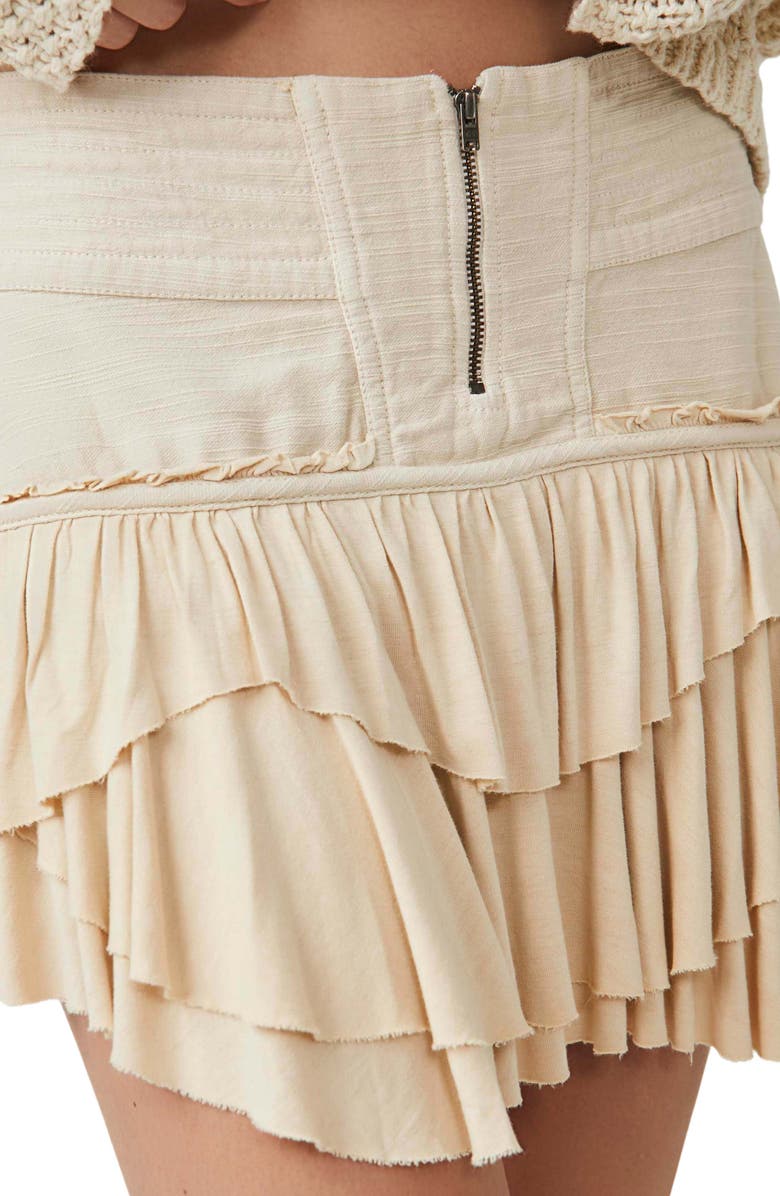 Free People Frostbite Layered Ruffle Miniskirt, Alternate, color, 
