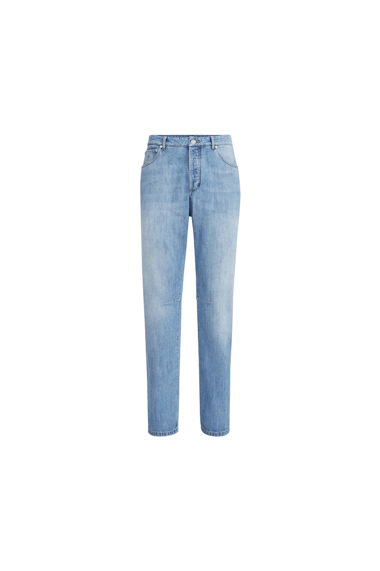 Lightweight denim five-pocket trousers, Alternate, color, Light Blue Denim