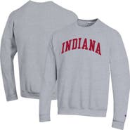 Champion Men's Champion Heather Gray Indiana Hoosiers Basic Arch Fleece Pullover Sweatshirt