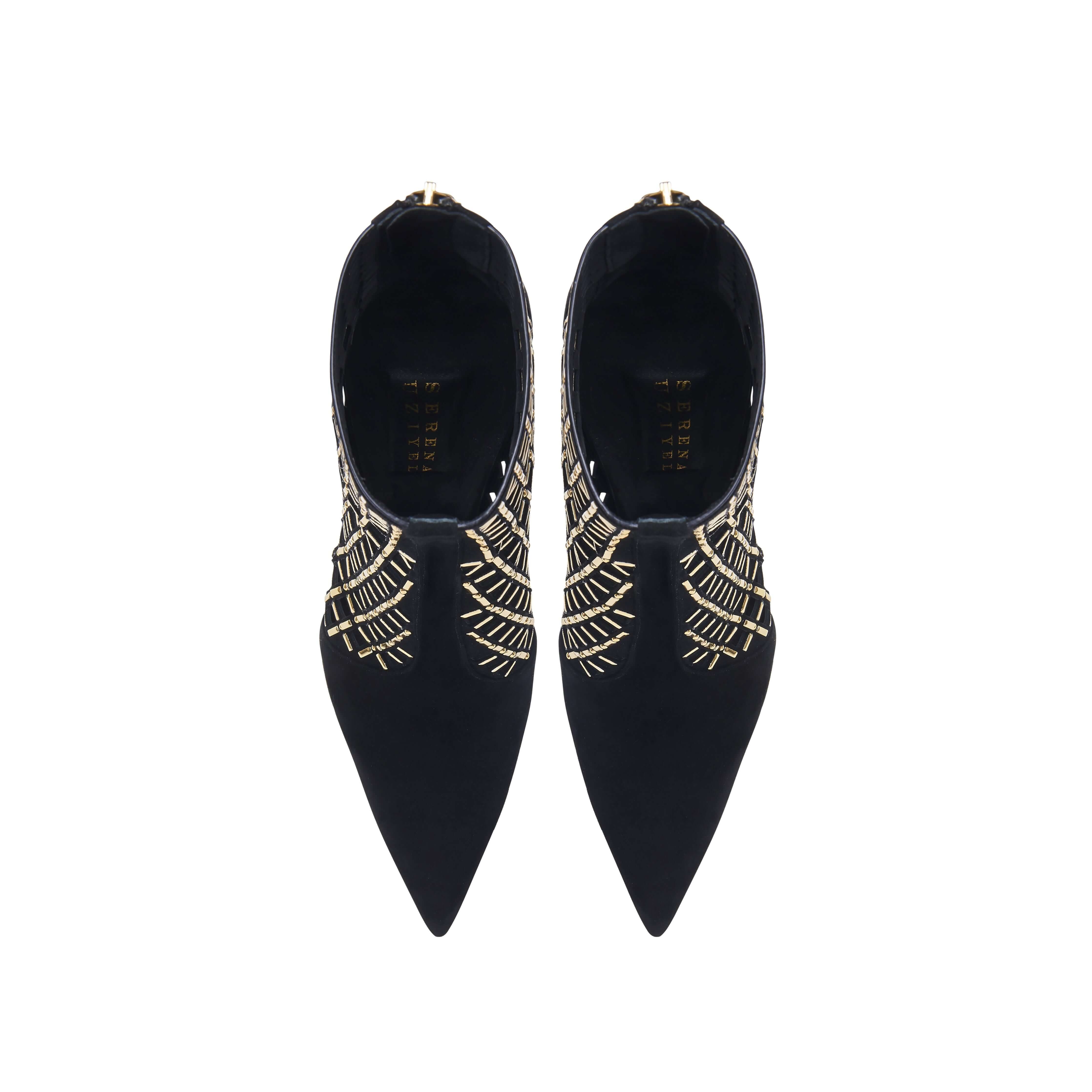 Elora Black High-Heel Ankle Boot, Alternate, color, Black