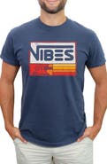 Lost Gods Men's Lost Gods Vibes Retro Logo Graphic T-Shirt