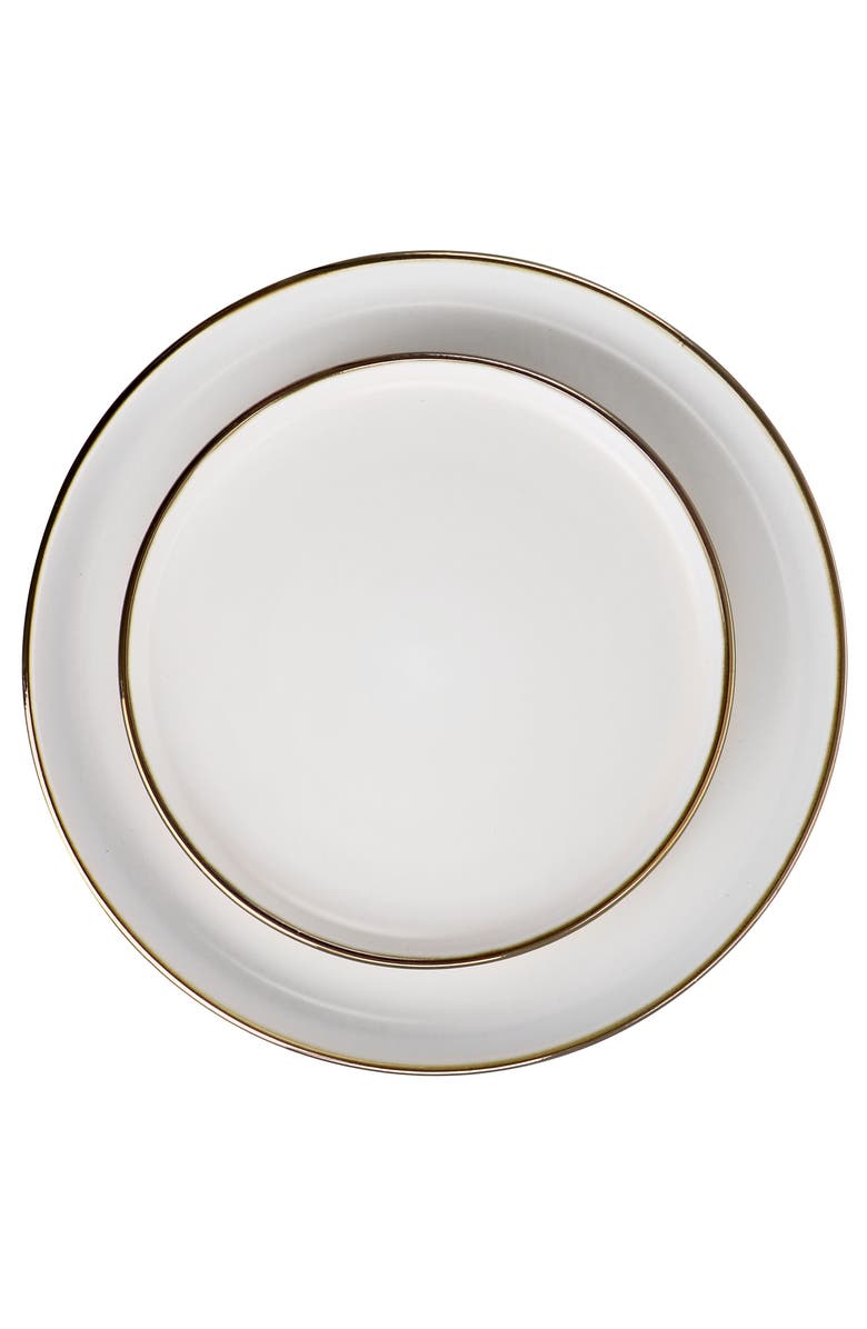 Elama Arthur 16 Piece Stoneware Dinnerware Set, Alternate, color, White