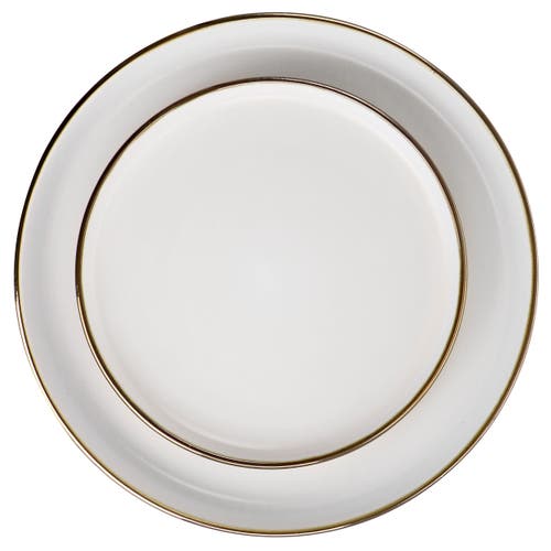 Elama Arthur 16 Piece Stoneware Dinnerware Set In White