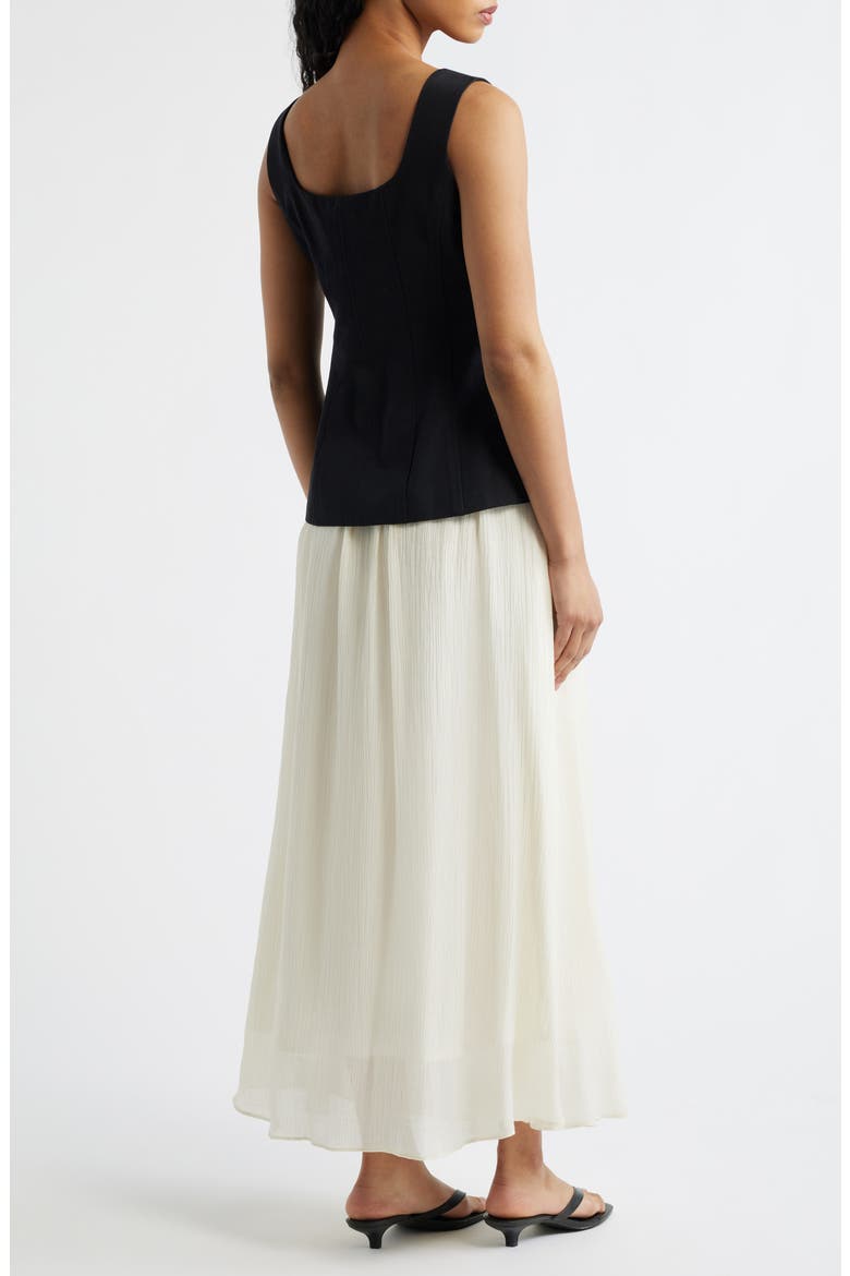 Sleeveless Two-Piece Dress, Alternate, color, BLACK/ IVORY