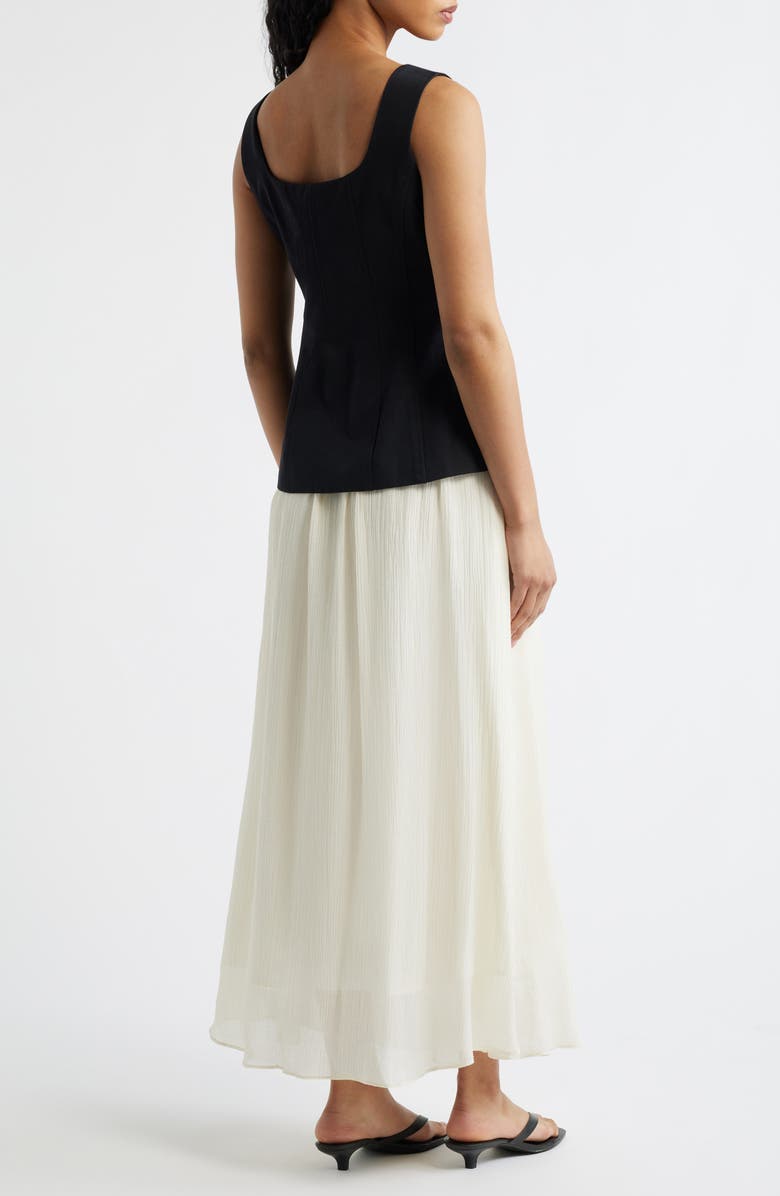 MOON RIVER Sleeveless Two-Piece Dress, Alternate, color, Black/ Ivory