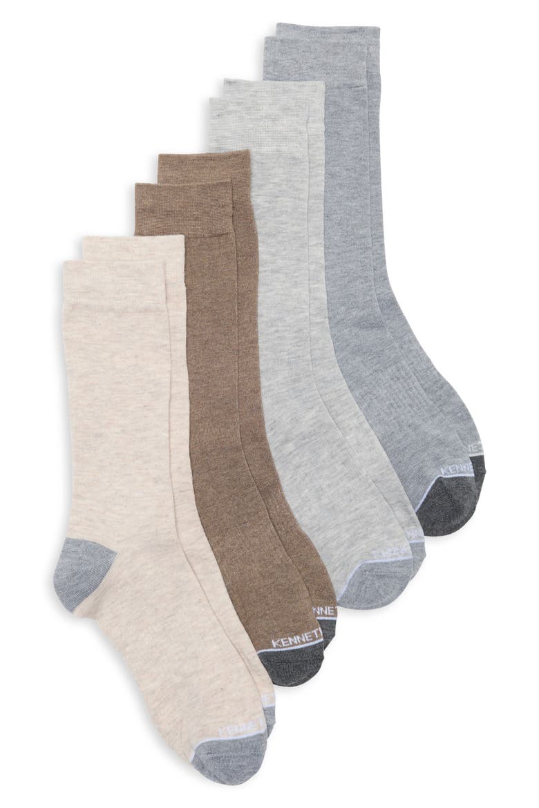 Assorted 4-Pack Dress Socks, Main, color, PEYTOE HTHR
