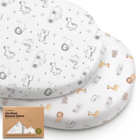 2-Pack Isla Fitted Bassinet Sheets