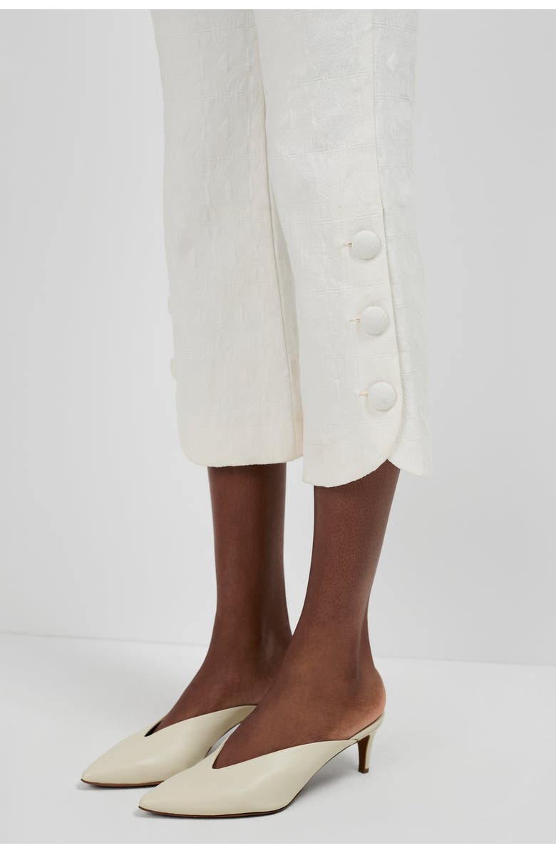 Trina Turk Tortona Button Hem Pants, Alternate, color, Whitewash